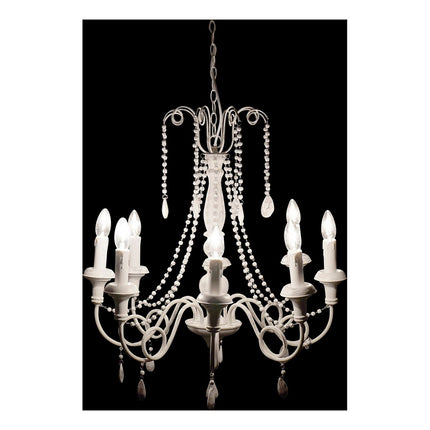 Deckenlampe DKD Home Decor LA-171349 63,5 x 63,5 x 122 cm Metall Weiß 220 V 40 W Holz MDF