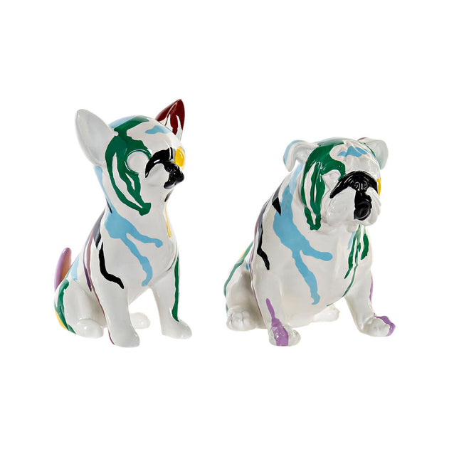 Deko-Figur DKD Home Decor Bunt Hund Lackierung 20 x 12,5 x 17,5 cm (2 Stück)
