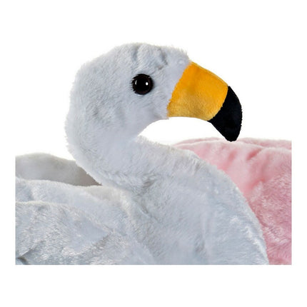 Plüschtier DKD Home Decor 34 x 25 x 27 cm Rosa Weiß Für Kinder Rosa Flamingo (2 Stück)