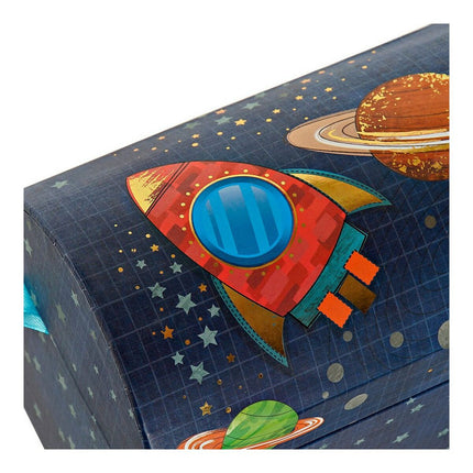 Box-Schmuckkästchen DKD Home Decor LP-172820 16,5 x 10,3 x 13,5 cm Spiegel Blau Pappe