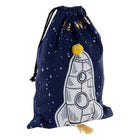 Tasche DKD Home Decor Explore the Universe 26 x 1 x 37 cm Blau Weiß