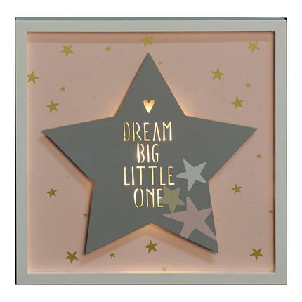 Deko-Figur DKD Home Decor Stern LED Grau Rosa 30 x 3 x 30 cm