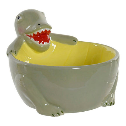 Schüssel DKD Home Decor Dinosaurier 13,7 x 15,7 x 10,2 cm grün Dolomite