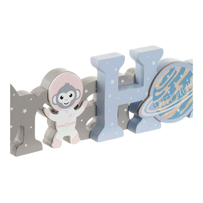 Deko-Figur DKD Home Decor Astro Monkey 29,5 x 3 x 9 cm natürlich (2 Stück)