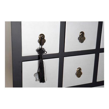 Schubladenschrank DKD Home Decor 8424001737246 Tanne Silberfarben Schwarz Orientalisch 63 x 27 x 101 cm