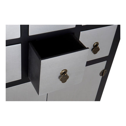 Schubladenschrank DKD Home Decor 8424001737246 Tanne Silberfarben Schwarz Orientalisch 63 x 27 x 101 cm