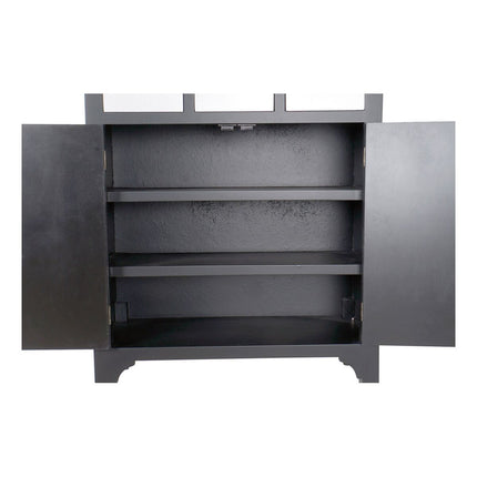 Schubladenschrank DKD Home Decor 8424001737246 Tanne Silberfarben Schwarz Orientalisch 63 x 27 x 101 cm