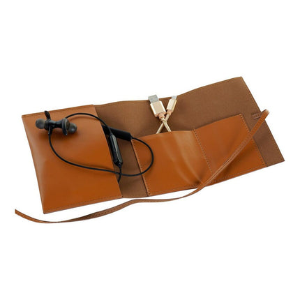 Kabel-Ordnungshilfe DKD Home Decor 8424001737741 Polyurethan 29,5 x 1 x 14 cm Schwarz Camel (4 Stücke)