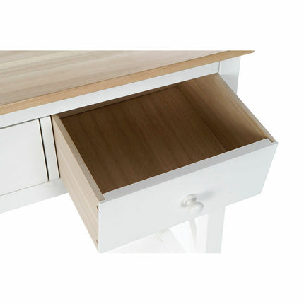 Konsole DKD Home Decor Weiß natürlich Pappel 100 x 32 x 85 cm