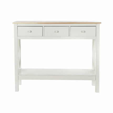 Konsole DKD Home Decor Weiß natürlich Pappel 100 x 32 x 85 cm