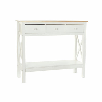 Konsole DKD Home Decor Weiß natürlich Pappel 100 x 32 x 85 cm