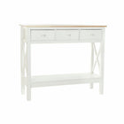 Konsole DKD Home Decor Weiß natürlich Pappel 100 x 32 x 85 cm