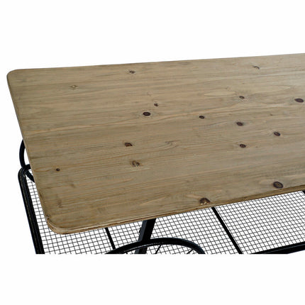 Beistelltisch DKD Home Decor Tanne Schwarz Metall PVC (112 x 54 x 52 cm)