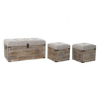 Truhensatz DKD Home Decor Beige Holz Braun Traditionell 80 x 40 x 40 cm