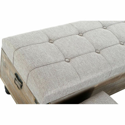 Barhocker DKD Home Decor   Schwarz Grau Holz Braun Polyester (120 x 40 x 42 cm)