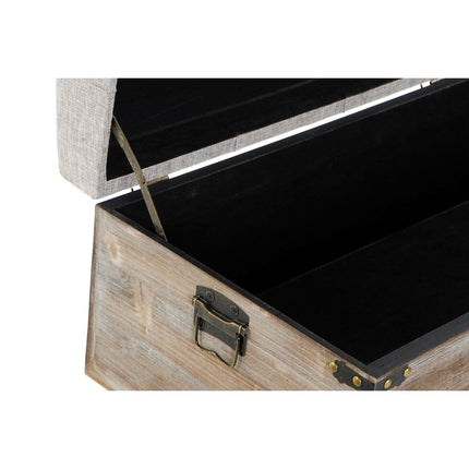 Barhocker DKD Home Decor   Schwarz Grau Holz Braun Polyester (120 x 40 x 42 cm)
