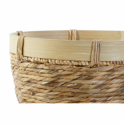 Korb-Set DKD Home Decor Bambus Tropical Binsen (40 x 40 x 23 cm) (3 Stücke)