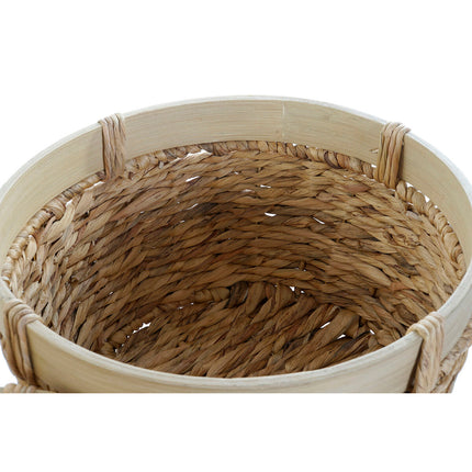 Korb-Set DKD Home Decor Bambus Tropical Binsen (40 x 40 x 23 cm) (3 Stücke)
