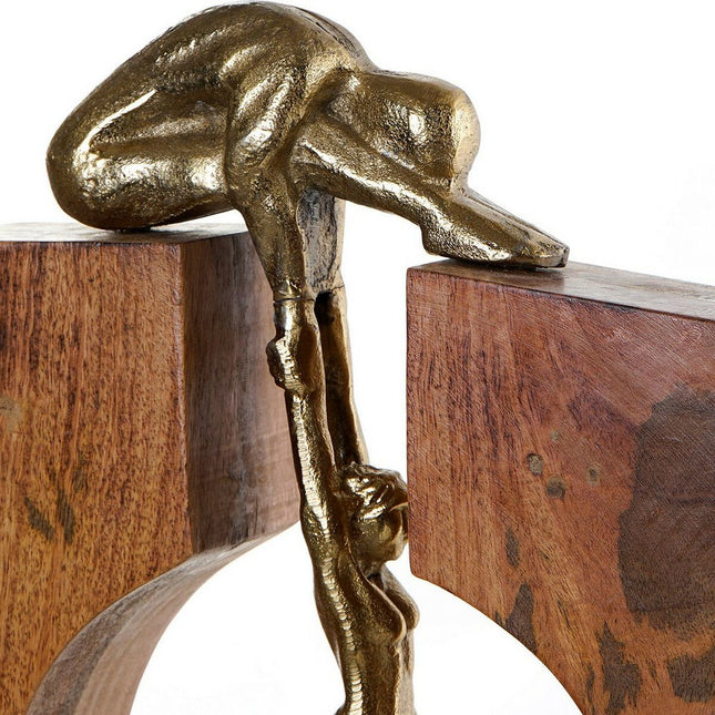 Deko-Figur DKD Home Decor Gold Aluminium Mango-Holz Moderne (25 x 7,5 x 39 cm)