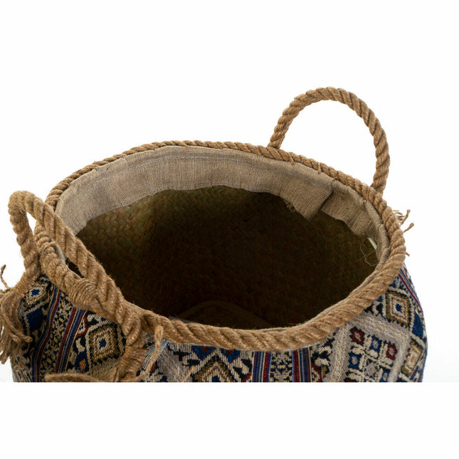 Korb DKD Home Decor 30 x 30 x 30 cm Naturfaser Boho (2 Stück)