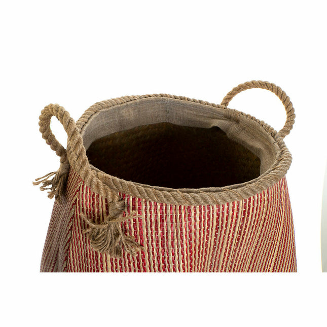 Korb DKD Home Decor 40 x 40 x 45 cm Naturfaser (2 Stück)
