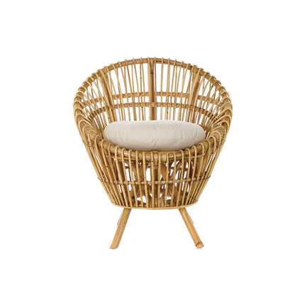 Sessel DKD Home Decor 8424001750092 natürlich Baumwolle Weiß Rattan (74 x 67 x 85 cm)