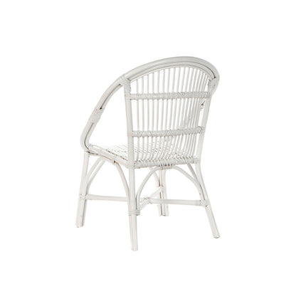 Esszimmerstuhl DKD Home Decor Weiß Rattan (63 x 50 x 89 cm)