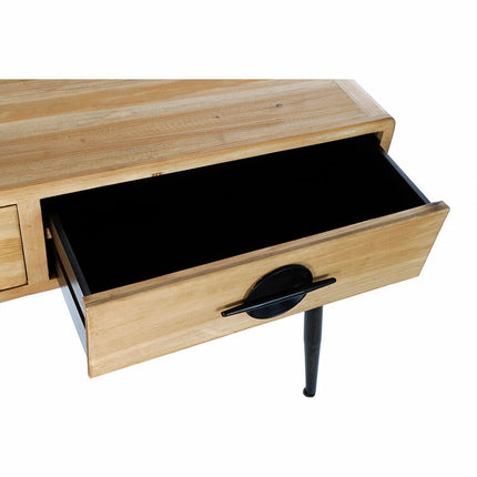 Konsole DKD Home Decor Tanne Schwarz Metall Braun (114 x 39.5 x 75 cm)