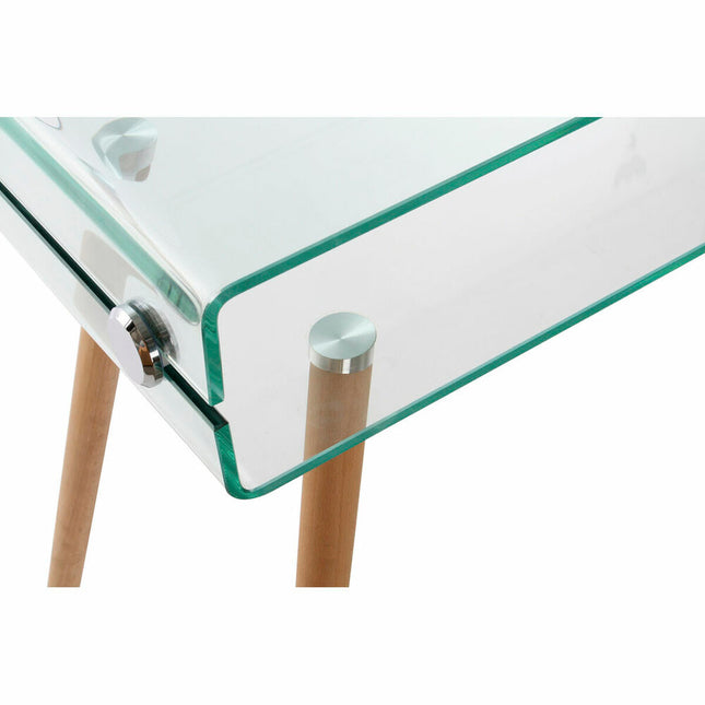 Beistelltisch DKD Home Decor S3022263 122 x 40 x 73 cm Kristall natürlich Holz Durchsichtig Kunststoff Buche