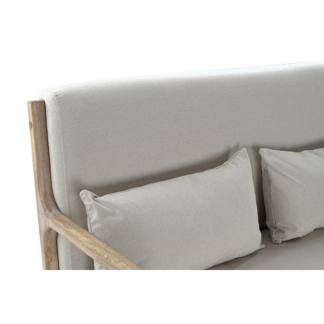 Sofa DKD Home Decor Beige Kautschukholz 122 x 85 x 74 cm
