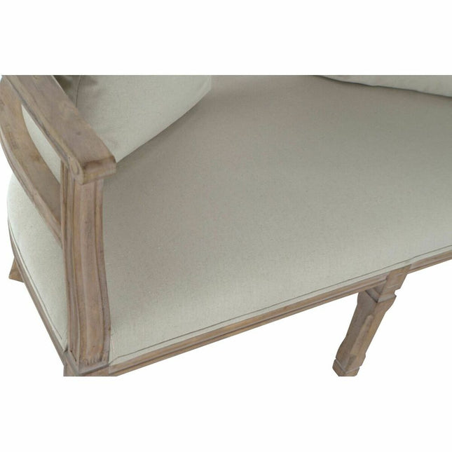 Sofa DKD Home Decor 118 x 66 x 72 cm Beige Kautschukholz Hellbraun