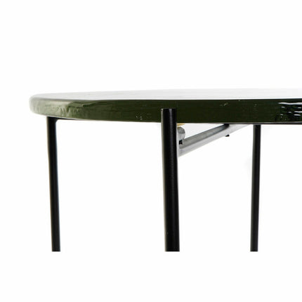 Beistelltisch DKD Home Decor Kristall Schwarz Metall Moderne (50 x 50 x 42 cm)