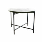 Beistelltisch DKD Home Decor Kristall Schwarz Metall Moderne (50 x 50 x 42 cm)