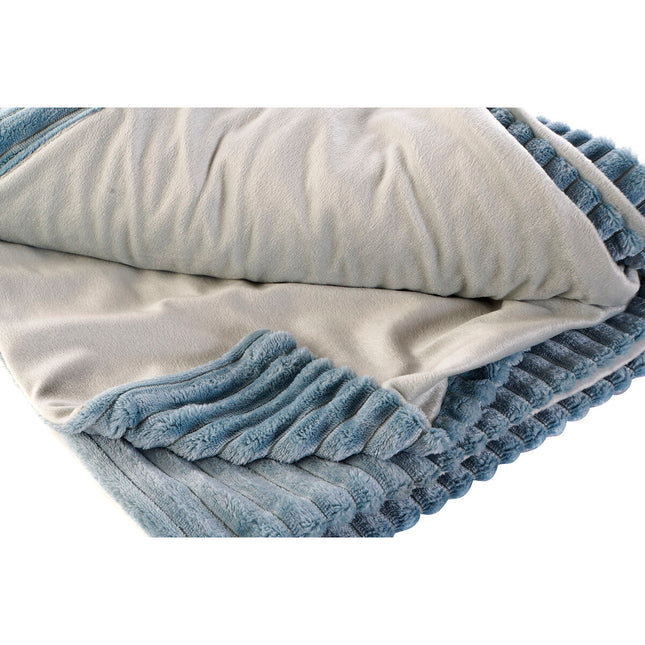 Decke DKD Home Decor 150 x 200 x 2 cm Himmelsblau Grundlegend
