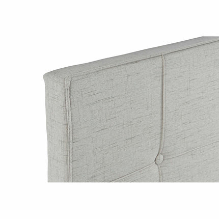 Kopfende des Betts DKD Home Decor Grau Polyester Kautschukholz (160 x 7 x 65 cm)