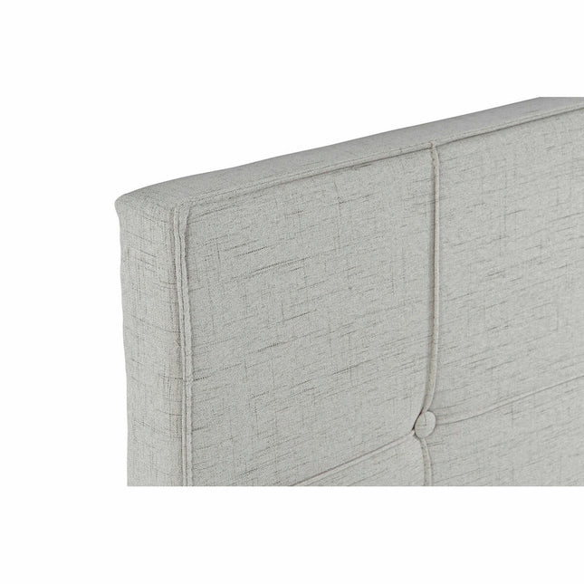 Kopfende des Betts DKD Home Decor Grau Polyester Kautschukholz (160 x 7 x 65 cm)