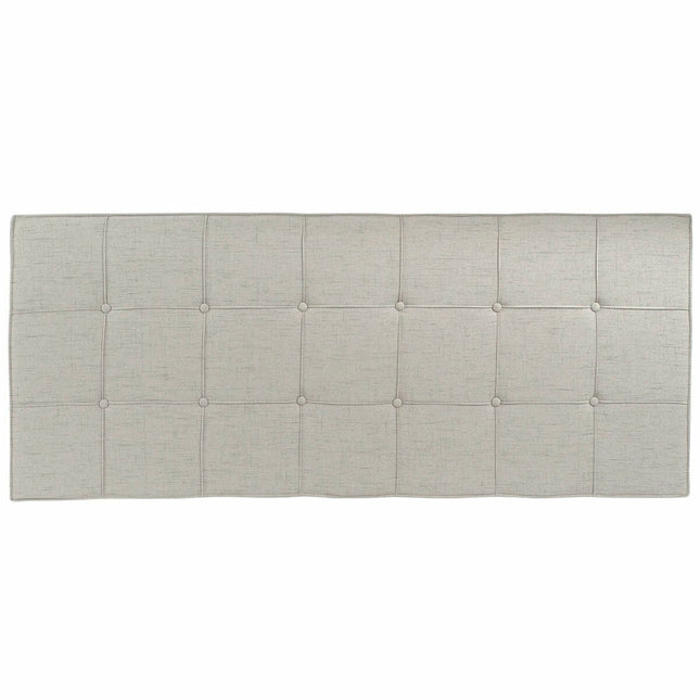 Kopfende des Betts DKD Home Decor Grau Polyester Kautschukholz (160 x 7 x 65 cm)
