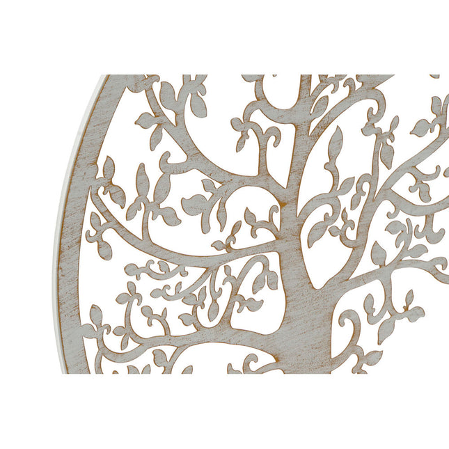 Wanddekoration DKD Home Decor Baum Gold Weiß Indianer 60 x 1 x 60 cm (2 Stück)