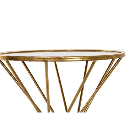 kleines Beistelltischchen DKD Home Decor Gold Metall Spiegel 40 x 40 x 56 cm