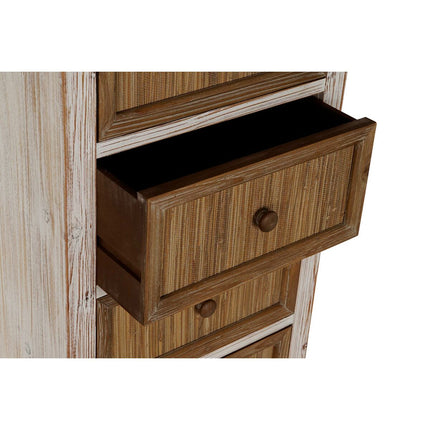 Schubladenschrank DKD Home Decor Weiß Braun natürlich Tanne 48 x 38 x 89,5 cm