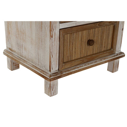 Schubladenschrank DKD Home Decor Weiß Braun natürlich Tanne 48 x 38 x 89,5 cm
