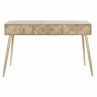Konsole DKD Home Decor natürlich Gold Metall Kiefer (132 x 41 x 78 cm)