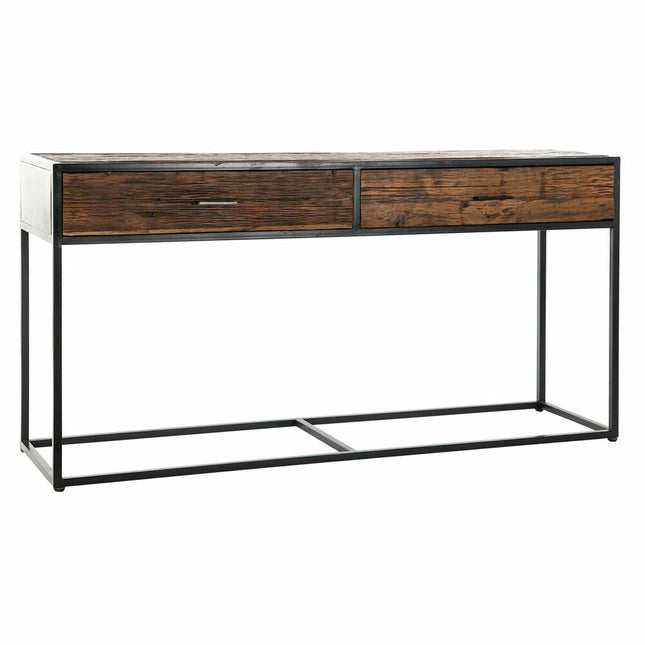 Konsole DKD Home Decor 8424001772179 150 x 43 x 77 cm natürlich Schwarz Metall Dunkelbraun Mango-Holz Recyceltes Holz