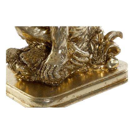 Deko-Figur DKD Home Decor 16,5 x 10,6 x 22,5 cm Gold Harz Kolonial Pflanzenblatt