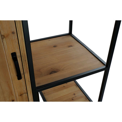Regal DKD Home Decor 80 x 40 x 180,5 cm Tanne natürlich Schwarz Eisen
