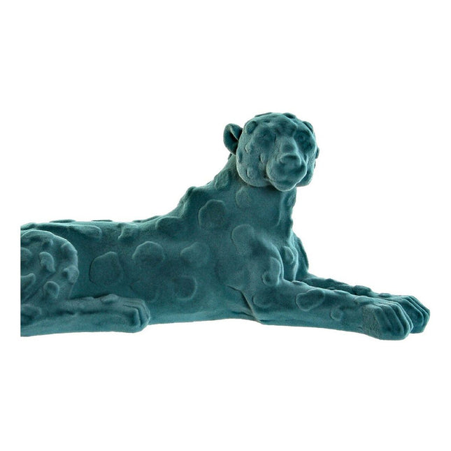 Deko-Figur DKD Home Decor 26,5 x 9 x 11 cm Rosa Löwe grün Harz Beflockt