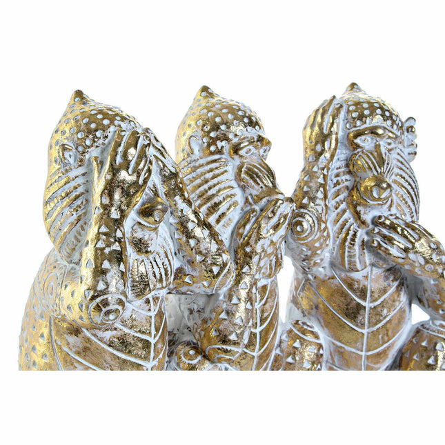 Deko-Figur DKD Home Decor 21 x 11 x 16,2 cm Gold Harz Tropical Decapé