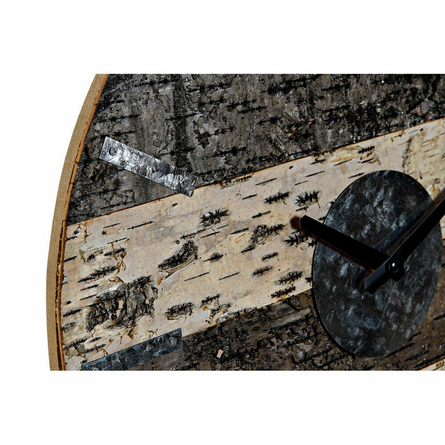 Wanduhr DKD Home Decor 8424001775774 40 x 3,6 x 40 cm natürlich Metall Holz Braun Metallic