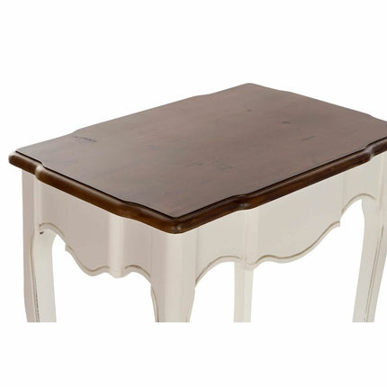 Set mit 3 Tischen DKD Home Decor Holz Braun Weiß Kunststoff 60 x 40 x 66 cm