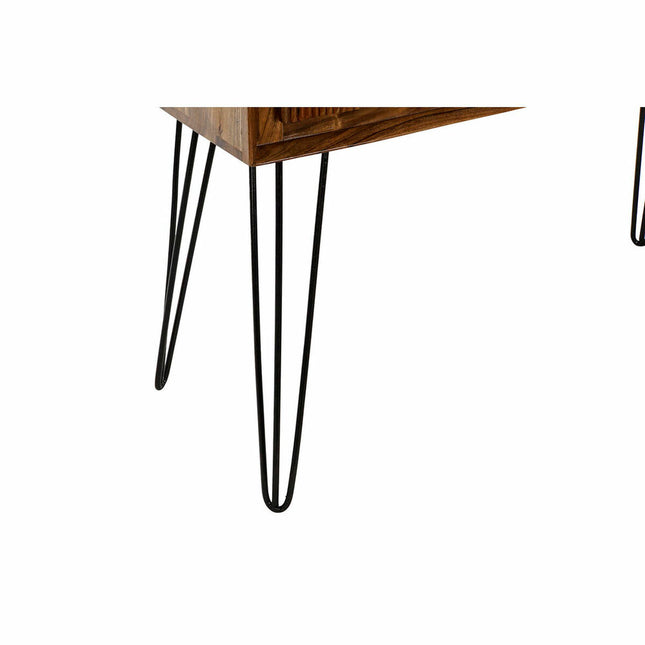 Konsole DKD Home Decor 118 x 40 x 77 cm Schwarz Metall Braun Akazienholz
